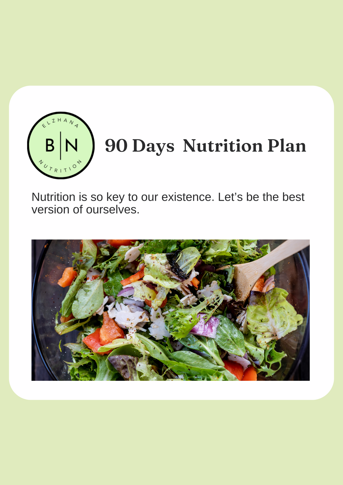 90 Days Personalised Nutrition Plan