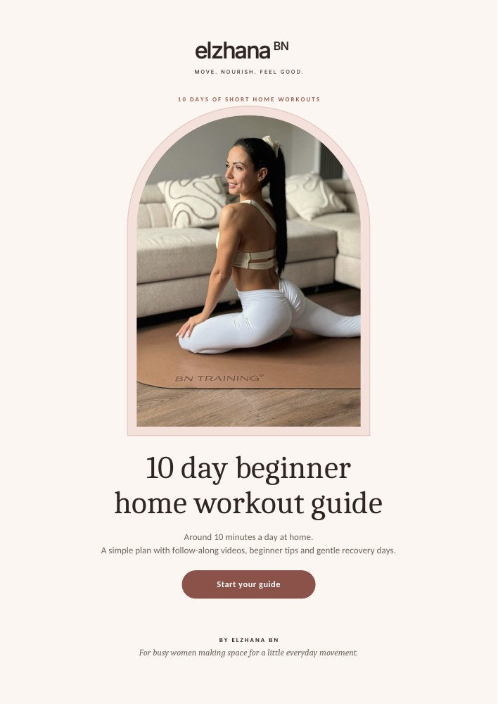 Cover of Elzhana BN’s 10-Day Beginner Home Workout Guide